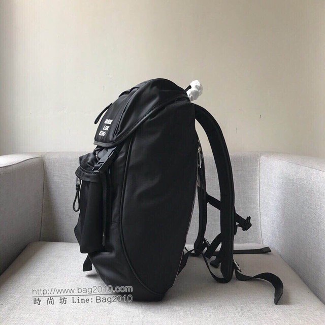 Burberry專櫃新款包包 巴寶莉黑色尼龍布男士雙肩包後背包  db1014